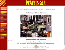 Tablet Screenshot of pfaffinger-glaserei-metallbau.de